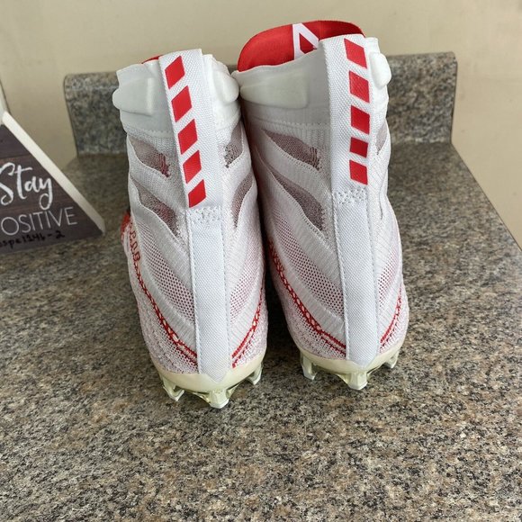 Nike Vapor Untouchable 3 Elite Football Cleats White Gym Red SZ 12.5 AO3006-160‎ - Picture 7 of 9